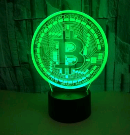 Bitcoin 3D lighting Touch + Remote