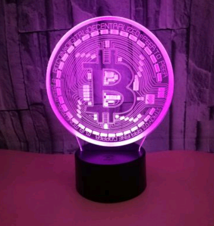 Bitcoin 3D lighting Touch + Remote