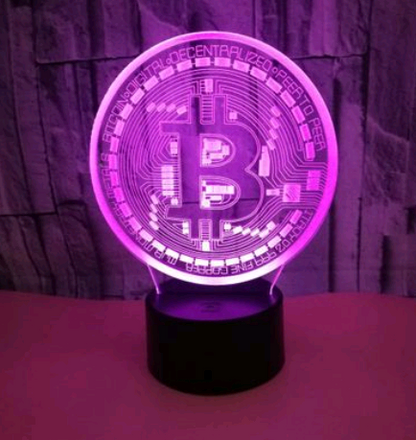 Bitcoin 3D lighting Touch + Remote