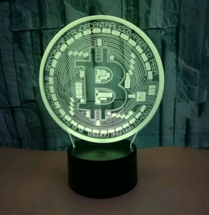 Bitcoin 3D lighting Touch + Remote